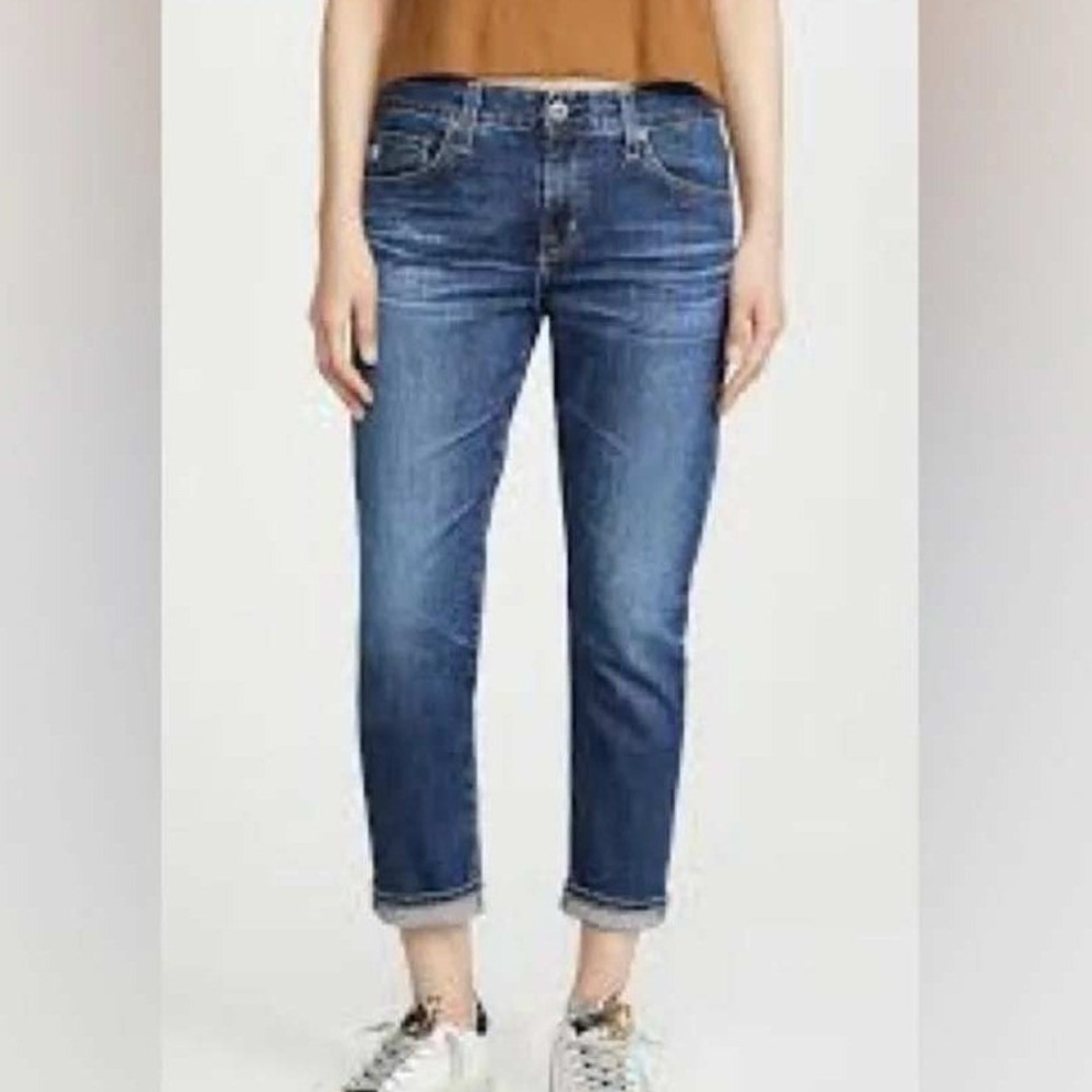 Adriano Goldschmied The Piper Crop Slouchy Slim Jeans Blue Denim Womens 27